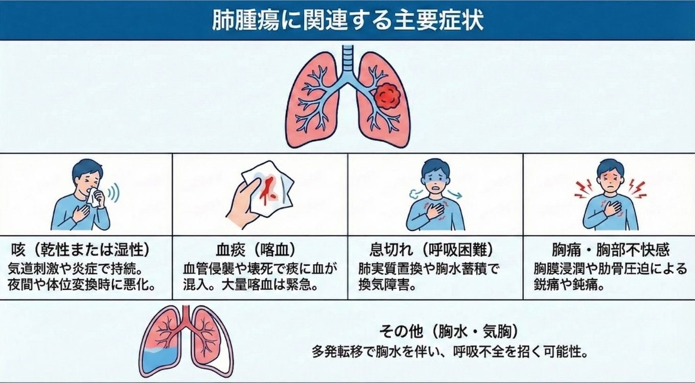 肺転移による主な症状と影響